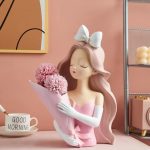 buketli kız silikon kalıp