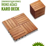 Düz Iroko Deck - 30x15 cm