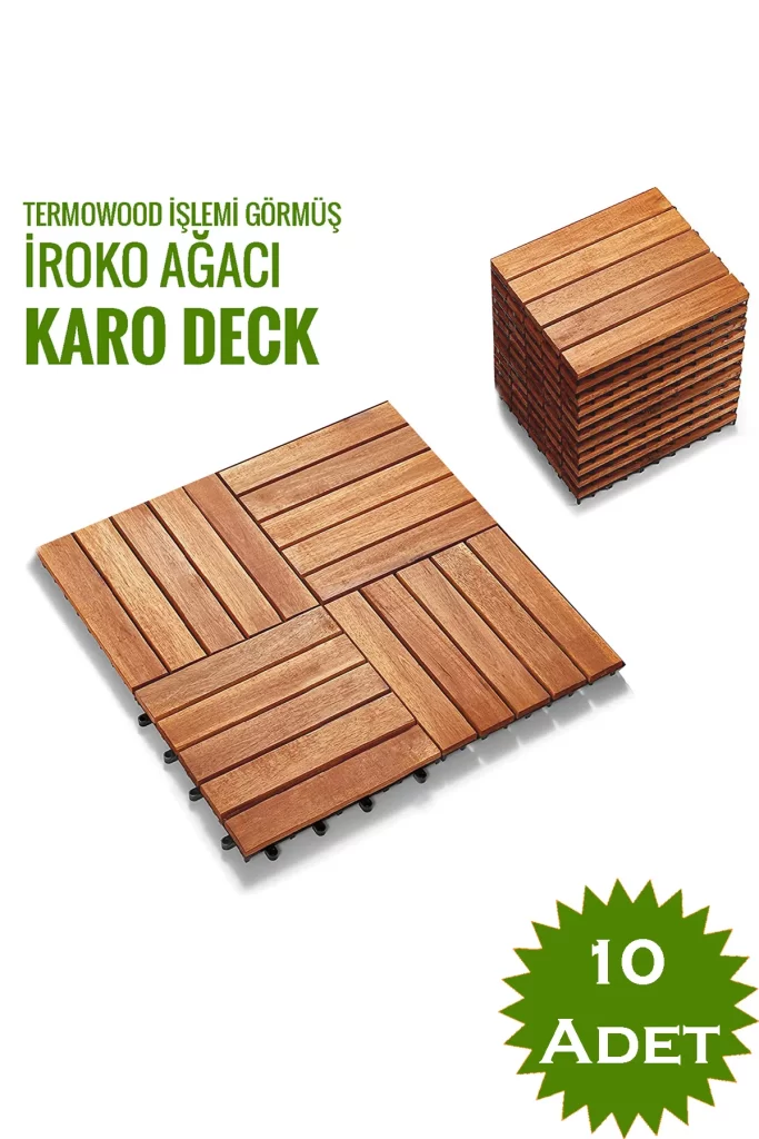 Düz Iroko Deck – 30×15 cm ürün banner