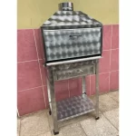 GLC INOX 28x50 cm Paslanmaz Kömürlü Mangal Çekmeceli