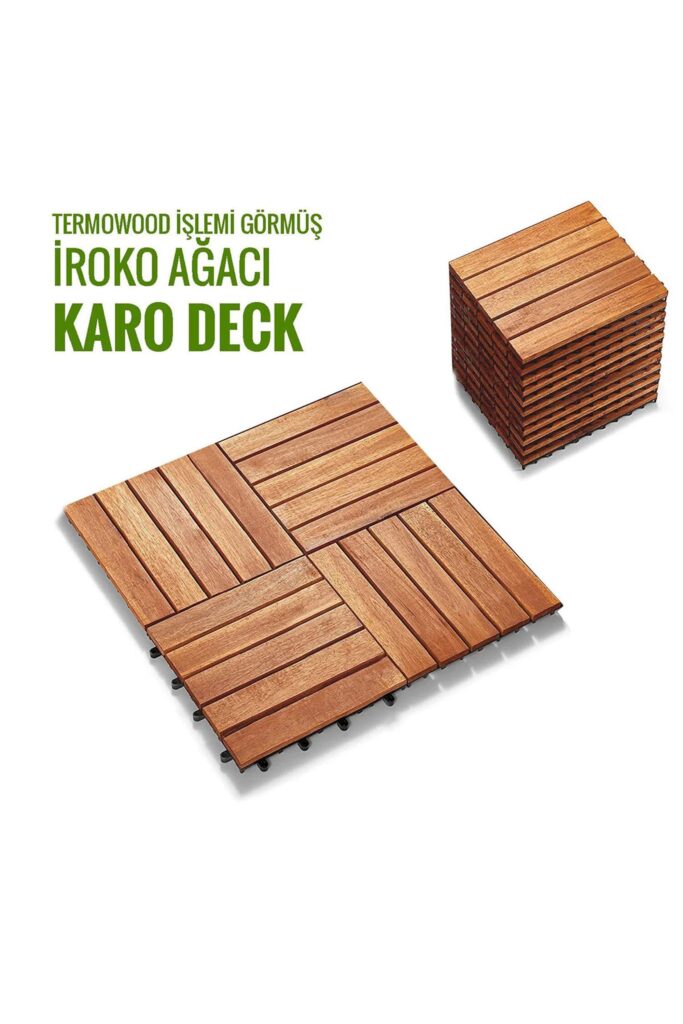 Pafu SUNSOE İroko Ağacı Karo Deck 30×30 cm – 10 Adet (0,9m²) ürün banner