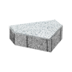 Beyaz Kumlamalı üçgen parke taşı 8 cm