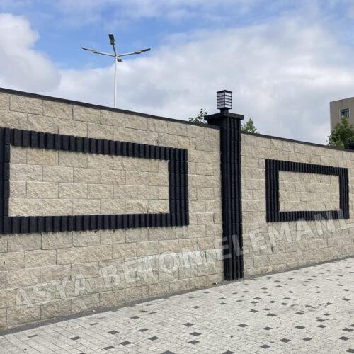 Uygulanmış Curimaguanus kırma blok duvar taşı örneği