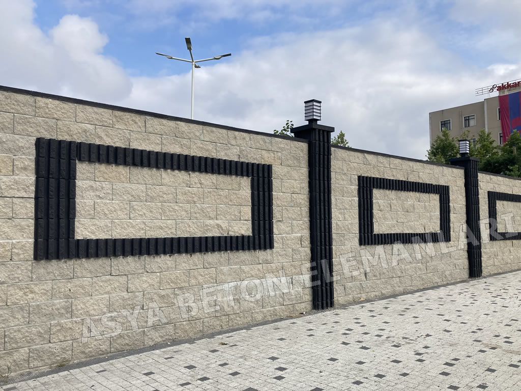 Uygulanmış Curimaguanus kırma blok duvar taşı örneği