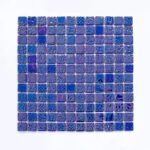 Hologramlı mavi cam mozaik, kristal mozaik fayans, 25x25 mm mozaik, havuz mozaik, banyo mozaik