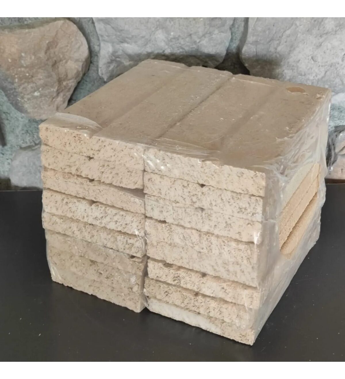 POLEN STONE Barbekü Şömine Fırın Ateş Tuğlası - 10x20x2 cm (16'lı Paket) - Görsel 2