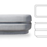 Aktaş Oval Beton Saksı (150x50x55 cm) – Doğal Gri Renk