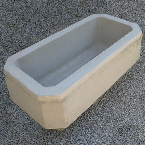 Aktaş Dikdörtgen Beton Saksı (90x40x45 cm) – Doğal Gri Renk
