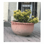 Aktaş Yuvarlak Beton Saksı (60x60x40 cm) – Doğal Gri Renk