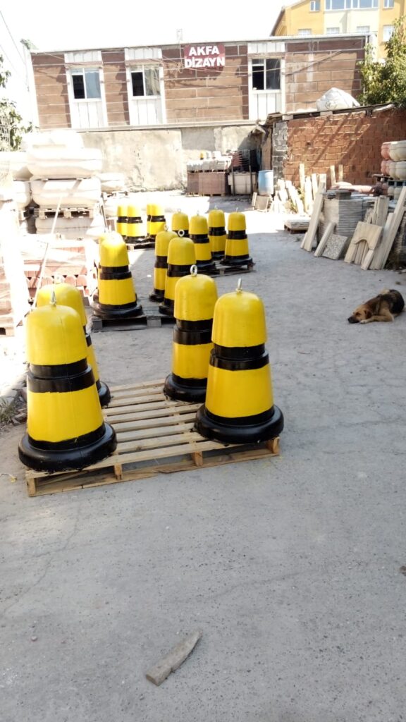 Beton duba sarı siyah ürün banner