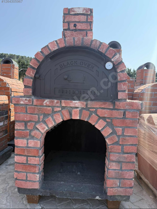 Geleneksel Tuğla Kaplama Taş Fırın - Köy, Pizza ve Ekmek Fırını (100 cm İç Çap) - Görsel 6