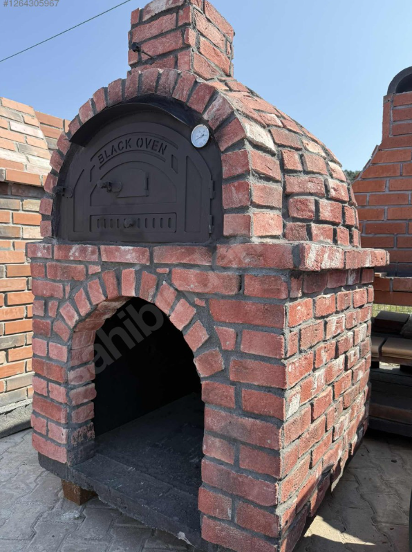 Geleneksel Tuğla Kaplama Taş Fırın - Köy, Pizza ve Ekmek Fırını (100 cm İç Çap) - Görsel 5