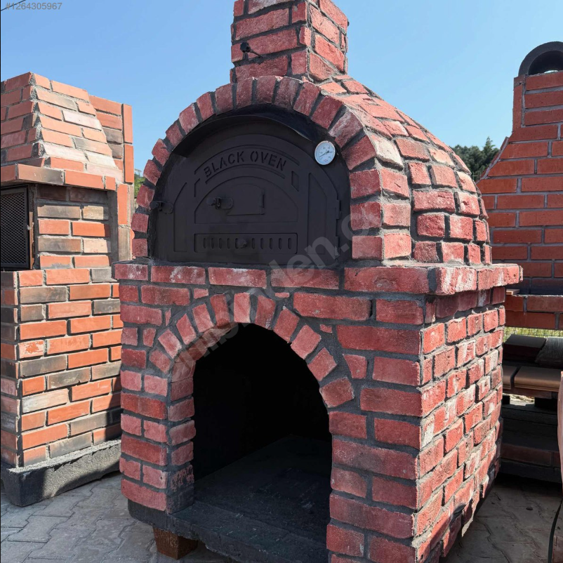 Geleneksel Tuğla Kaplama Taş Fırın - Köy, Pizza ve Ekmek Fırını (100 cm İç Çap) - Görsel 4