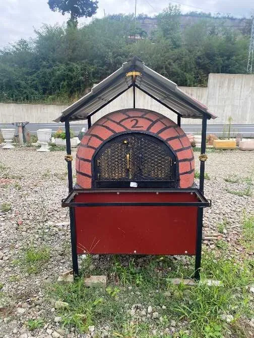 Seyyar (Portatif) Bahçe Taş Fırını - Kiremit Çatılı Model - Görsel 2