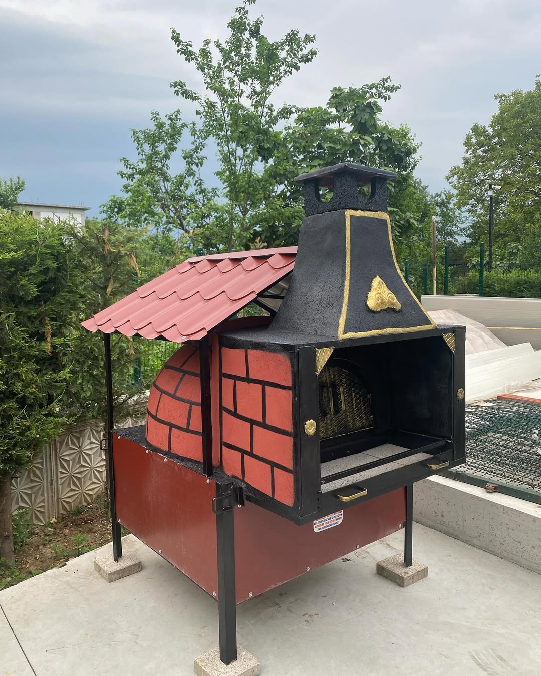 Selin Köylüm 3 Çok Amaçlı Seyyar Taş Fırın & Barbekü (Odun Ateşli) - Görsel 2