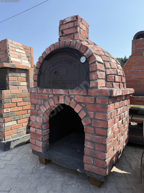 Geleneksel Tuğla Kaplama Taş Fırın - Köy, Pizza ve Ekmek Fırını (100 cm İç Çap) - Görsel 2