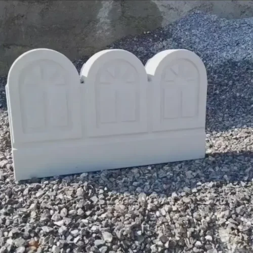 gri kubbeli kaldırım bordür taşı 27x45 beton bordür