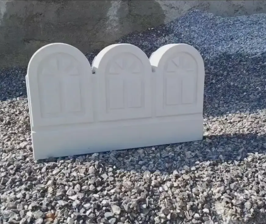 Yaya yolları ve parklar için üretilmiş gri kubbeli beton bordür taşı gri kubbeli kaldırım bordür taşı 27x45 beton bordür