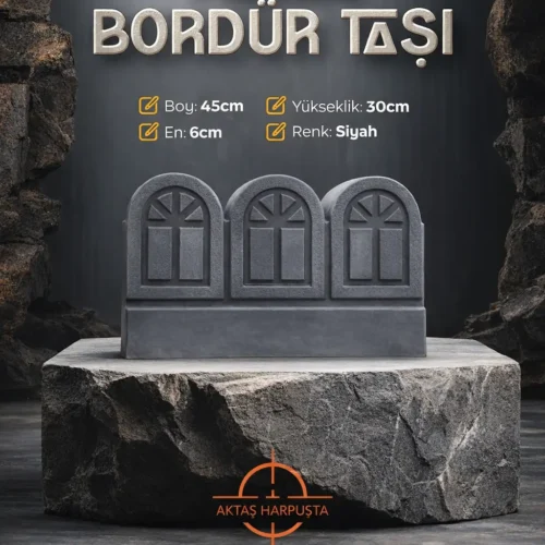 kubbeli siyah bordür taşı beton kaldırım bordürü