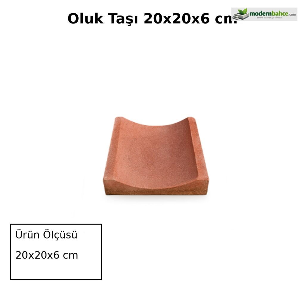 Oluk Taşı 20x20x6 cm ürün banner
