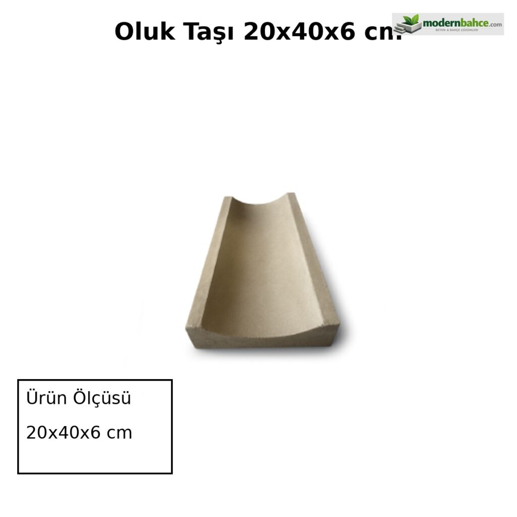 Oluk Taşı 20x40x6 cm ürün banner