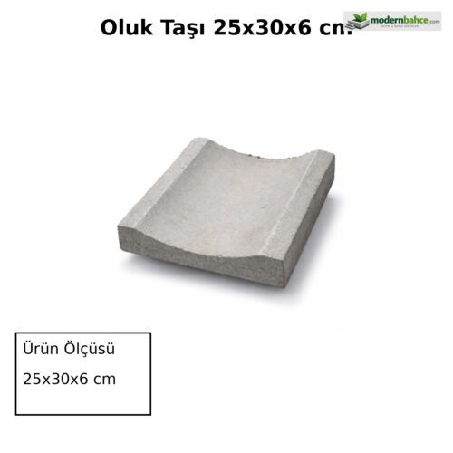 Oluk Taşı 25x30x6 cm