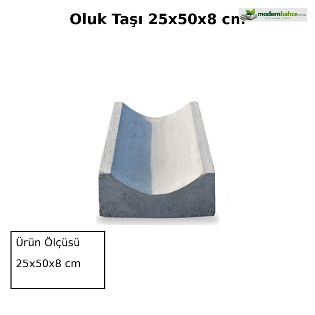 Oluk Taşı 25x50x8 cm ürün banner