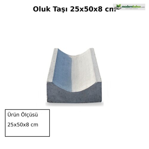 Oluk Taşı 25x50x8 cm