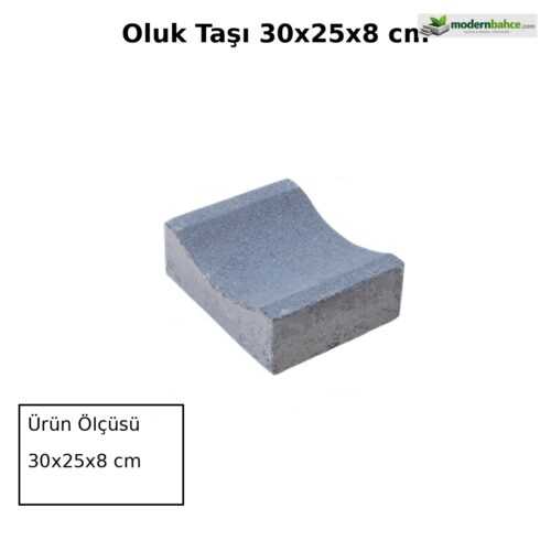 Oluk Taşı 30x25x8 cm