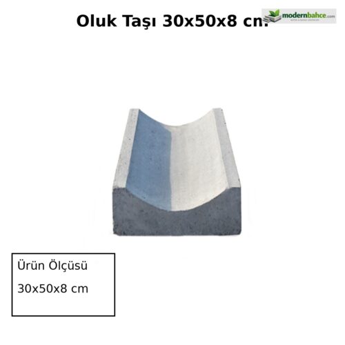 Oluk Taşı 30x50x8 cm