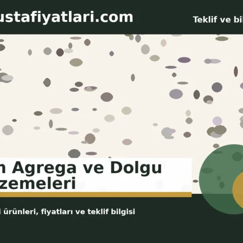 Kum Agrega ve Dolgu Malzemeleri