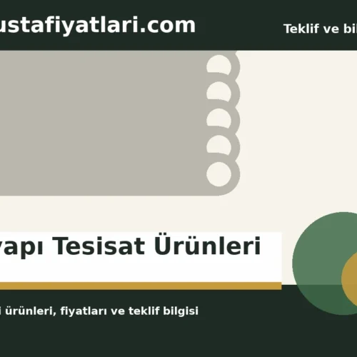 Altyapı Tesisat Ürünleri