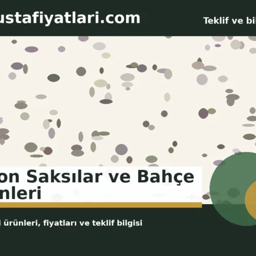 Beton Saksılar ve Bahçe Ürünleri