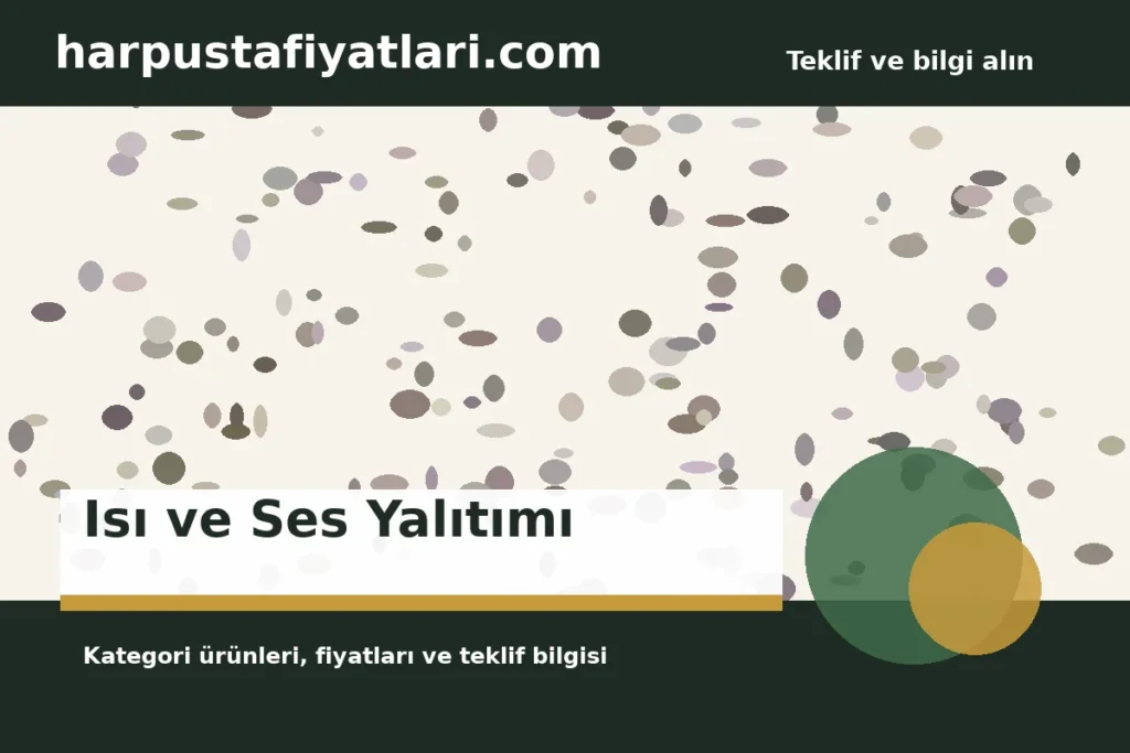 Isı ve Ses Yalıtımı kategori banner