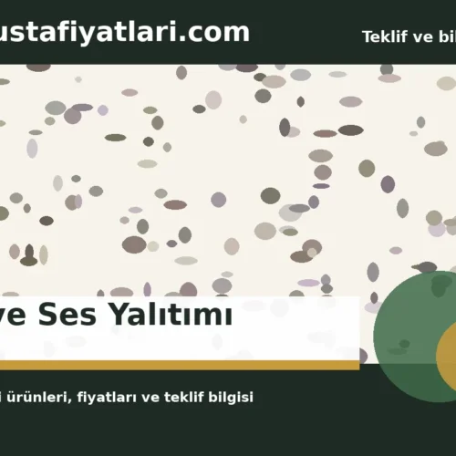 Isı ve Ses Yalıtımı