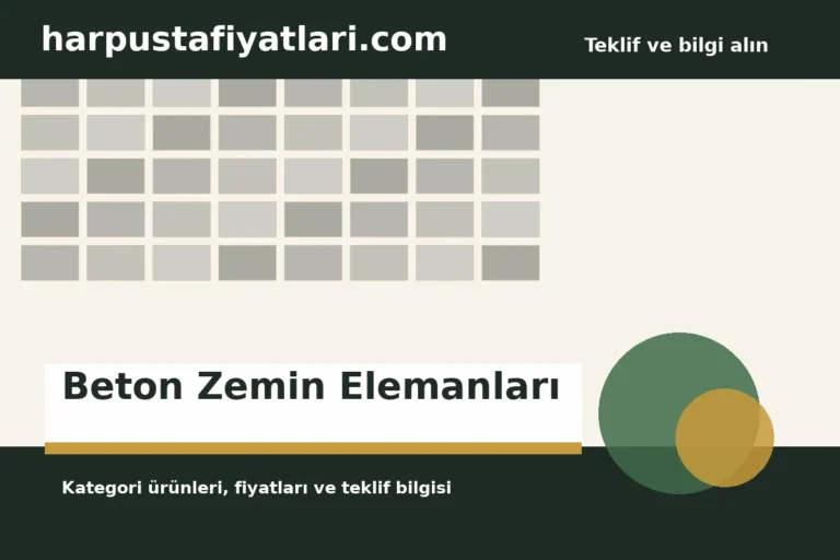 Beton Zemin Elemanları