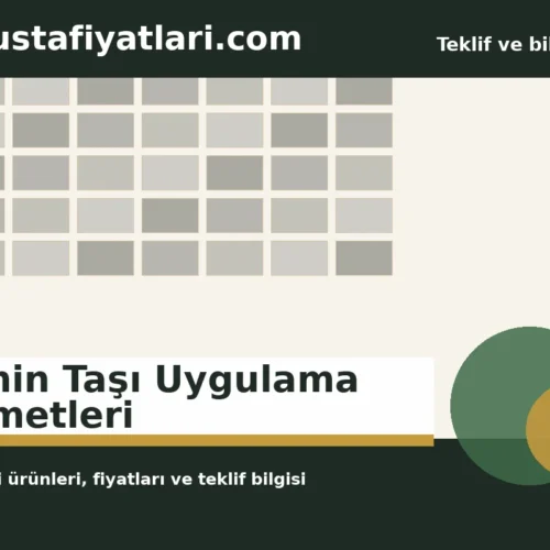 Zemin Taşı Uygulama Hizmetleri