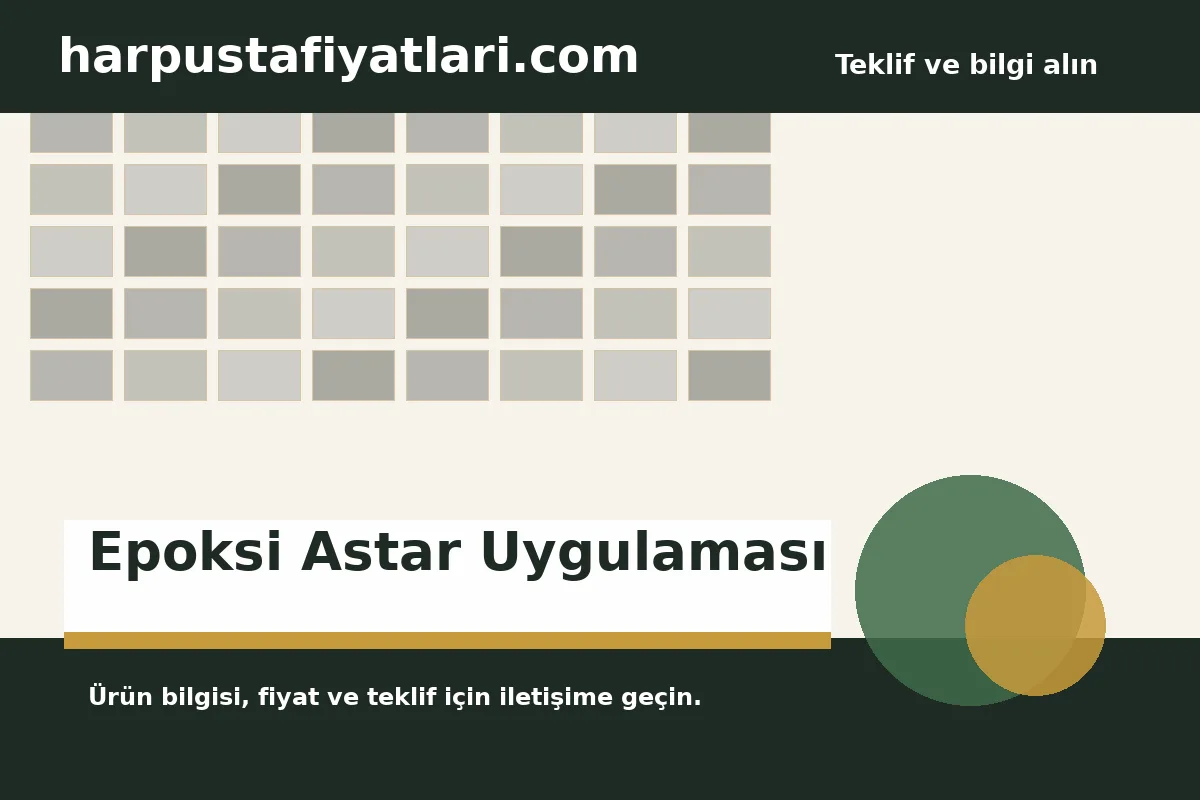 Epoksi Astar Uygulaması - Harpuşta Fiyatları