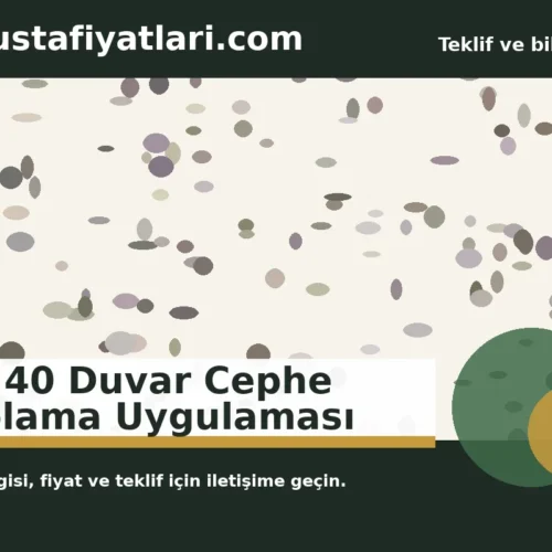 15×40 Duvar Cephe Kaplama Uygulaması - Harpuşta Fiyatları