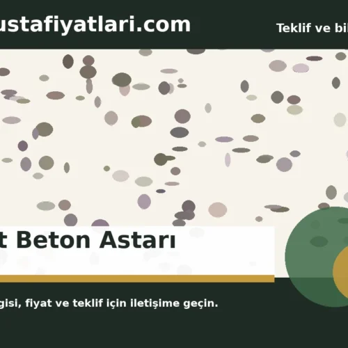 Brüt Beton Astarı - Harpuşta Fiyatları