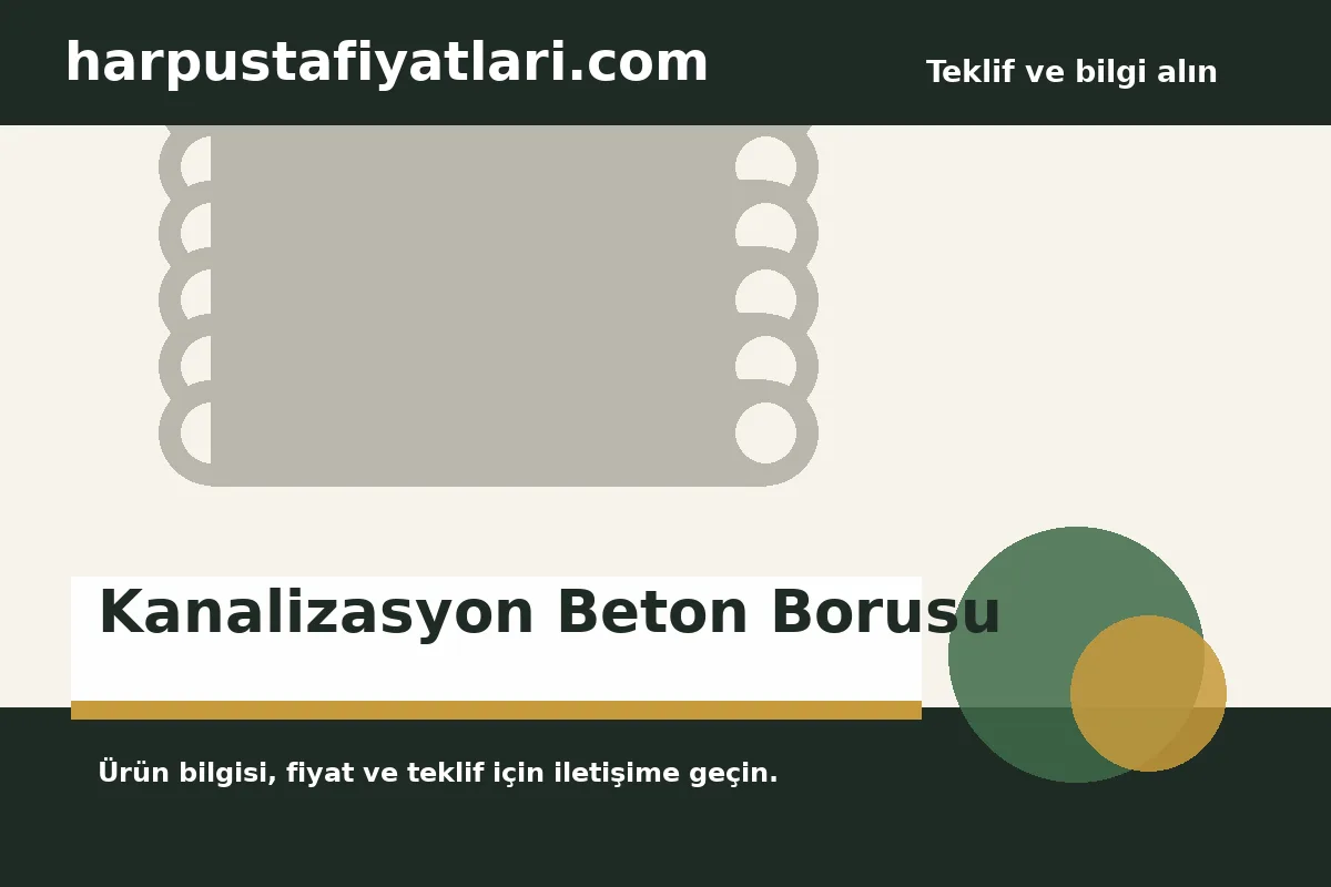 Kanalizasyon Beton Borusu ürün banner
