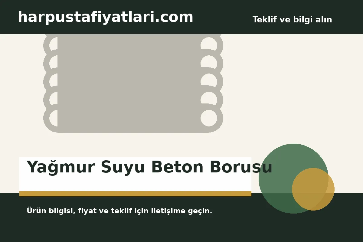 Yağmur Suyu Beton Borusu ürün banner