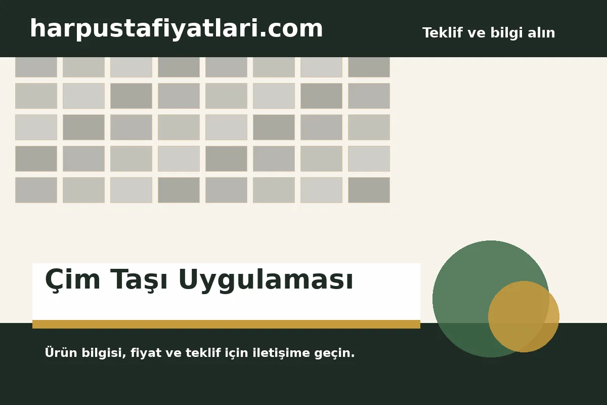 Çim Taşı Uygulaması - Harpuşta Fiyatları