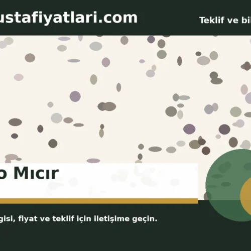 3 No Mıcır - Harpuşta Fiyatları