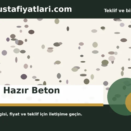 C30 Hazır Beton - Harpuşta Fiyatları