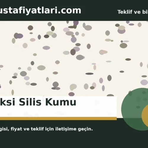 Epoksi Silis Kumu - Harpuşta Fiyatları