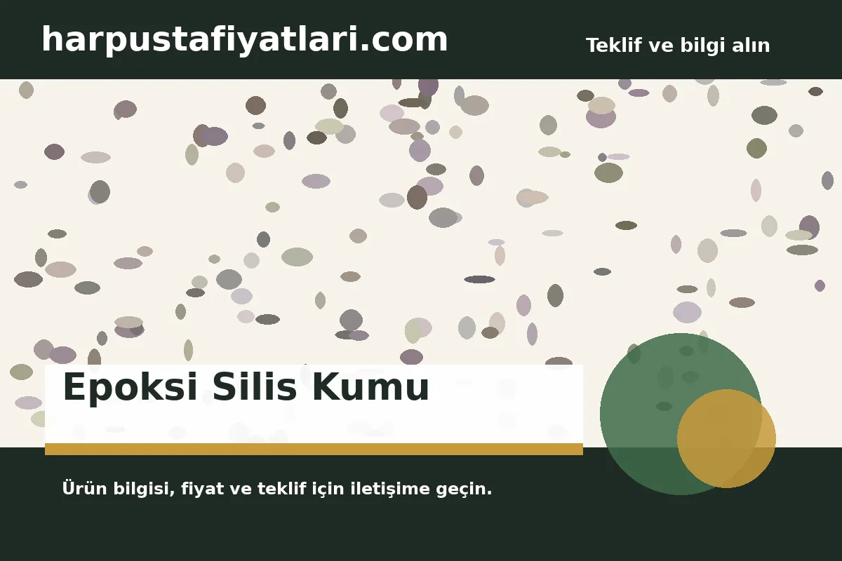 Epoksi Silis Kumu ürün banner