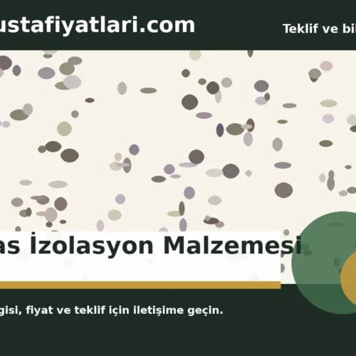 Teras İzolasyon Malzemesi - Harpuşta Fiyatları