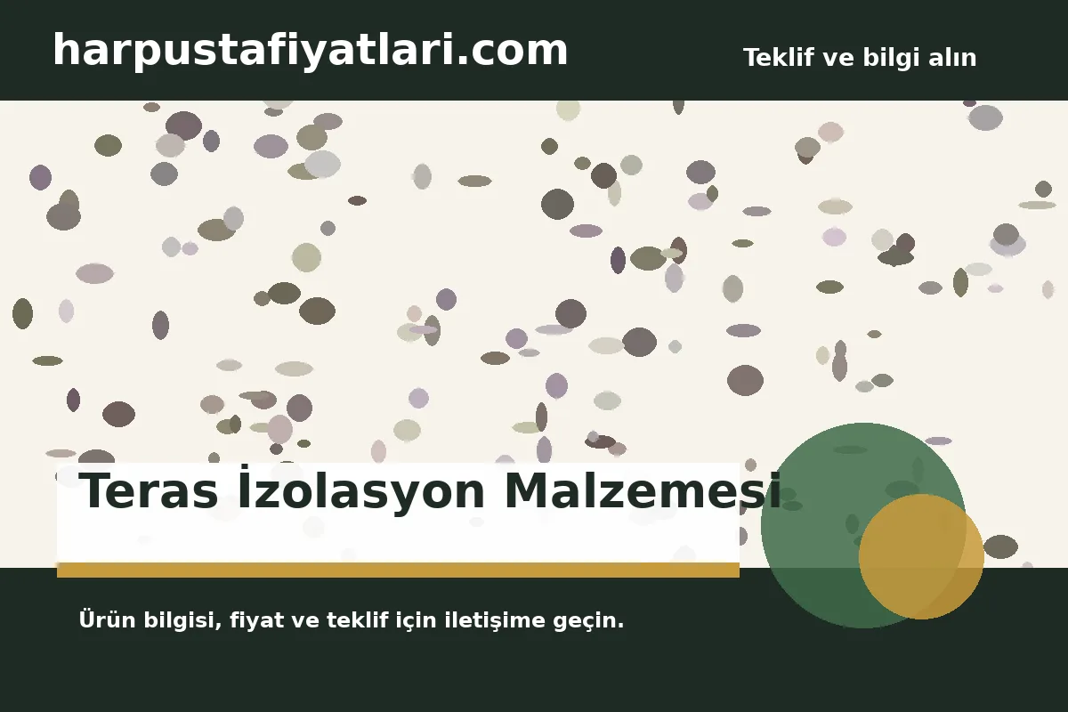 Teras İzolasyon Malzemesi ürün banner