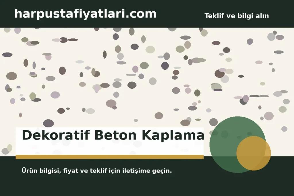 Dekoratif Beton Kaplama ürün banner